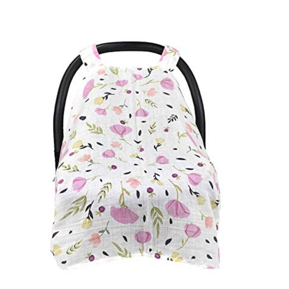 Amazon Breathable Newborn Floral Muslin Stroller cover shade NWOT